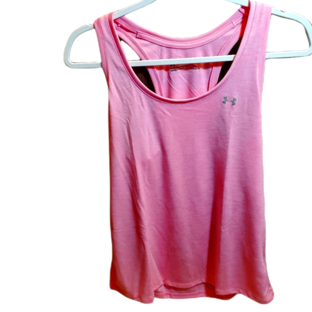 NWT under armour heatgear tank top ,pink , size medium womens